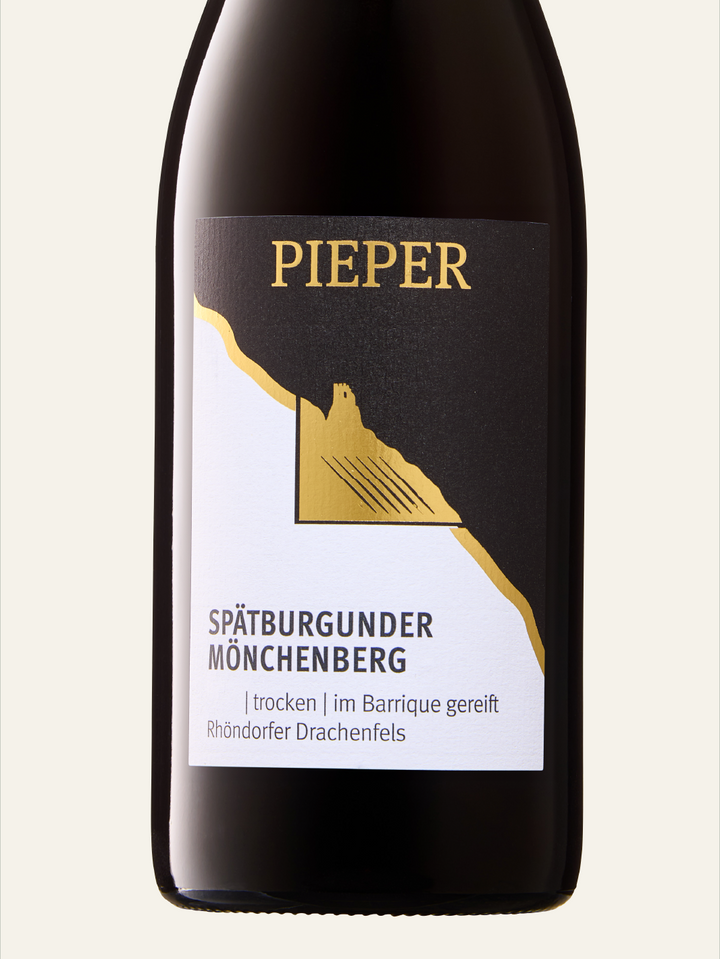 Spätburgunder Mönchenberg 2024 Etikett – Lagenwein vom Rhöndorfer Drachenfels