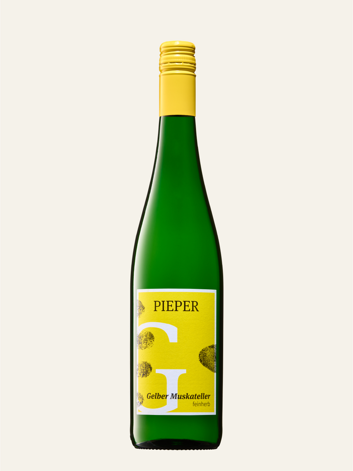 Flasche Gelber Muskateller 2025 feinherb vom Mittelrhein