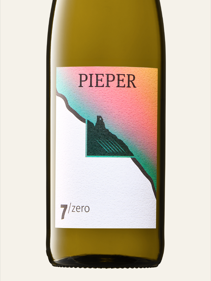 7/zero Entalkoholisierter Wein Etikett