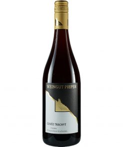 Weinflasche, Cuvée Trachyt trocken, Rotwein, Weingut Pieper, Mittelrhein