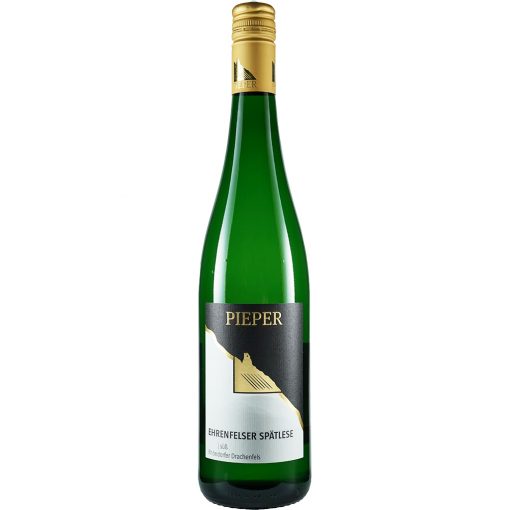 Weinflasche, Ehrenfelser Spätlese süß, Weißwein, Weingut Pieper, Mittelrhein