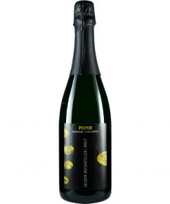 Sektflasche, Gelber Muskateller Brut, Sekt, Weingut Pieper