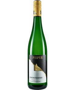 Weinflasche, Gewürztraminer trocken, Weißwein, Weingut Pieper, Mittelrhein
