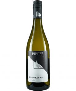 Weinflasche, Grauburgunder trocken, Weißwein, Weingut Pieper, Mittelrhein