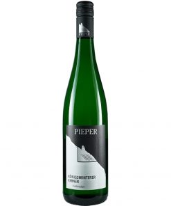 Weinflasche, Königswinterer Kerner halbtrocken, Weißwein, Weingut Pieper, Mittelrhein