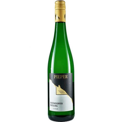 Weinflasche, Rhöndorfer Riesling feinherb, Weißwein, Weingut Pieper, Mittelrhein