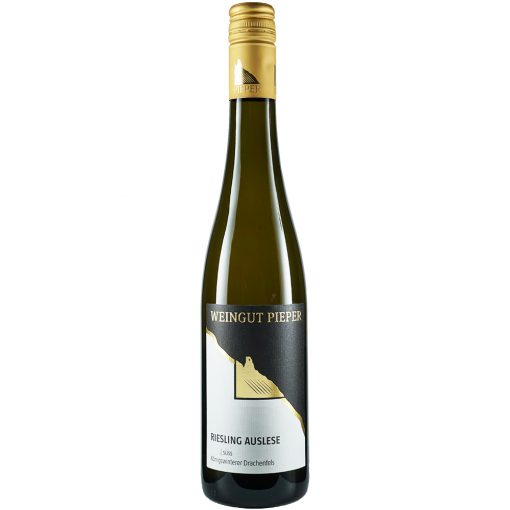 Weinflasche, Riesling Auslese süß, Weißwein, Weingut Pieper, Mittelrhein