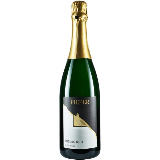 Sektflasche, Riesling Brut, Sekt, Weingut Pieper, Mittelrhein