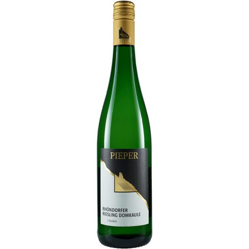 Weinflasche, Riesling Domkaule trocken, Weißwein, Weingut Pieper, Mittelrhein