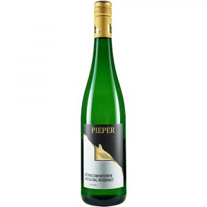 Weinflasche, Riesling Rüdenet trocken, Weißwein, Weingut Pieper, Mittelrhein