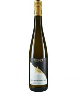 Weinflasche, Riesling Septimontium trocken, Weißwein, Weingut Pieper, Mittelrhein
