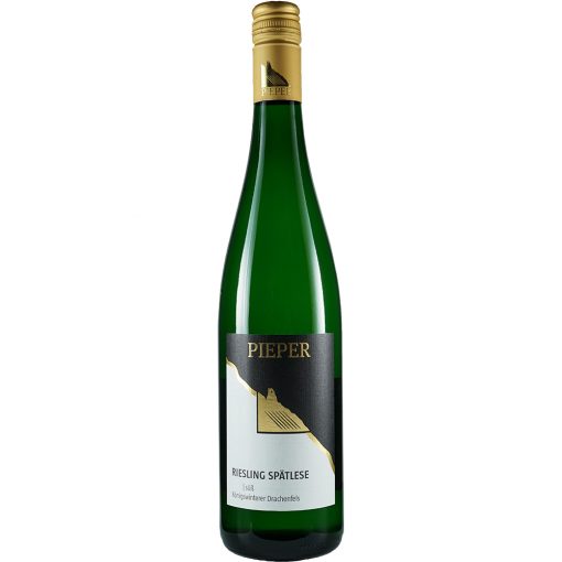 Weinflasche, Riesling Spätlese süß, Weißwein, Weingut Pieper, Mittelrhein
