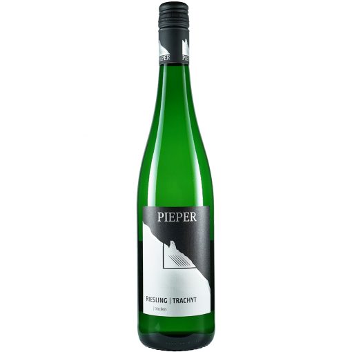Weinflasche, Riesling Trachyt, Weißwein, Weingut Pieper, Mittelrhein