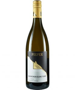 Weinflasche, Sauvignon Blanc Fumé trocken, Weißwein, Weingut Pieper, Mittelrhein