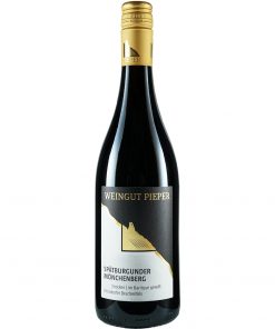 Weinflasche, Spätburgunder Mönchenberg trocken, Rotwein, Weingut Pieper, Mittelrhein
